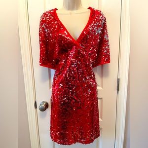 SHEIN Red sequins cocktail dress (worn once)